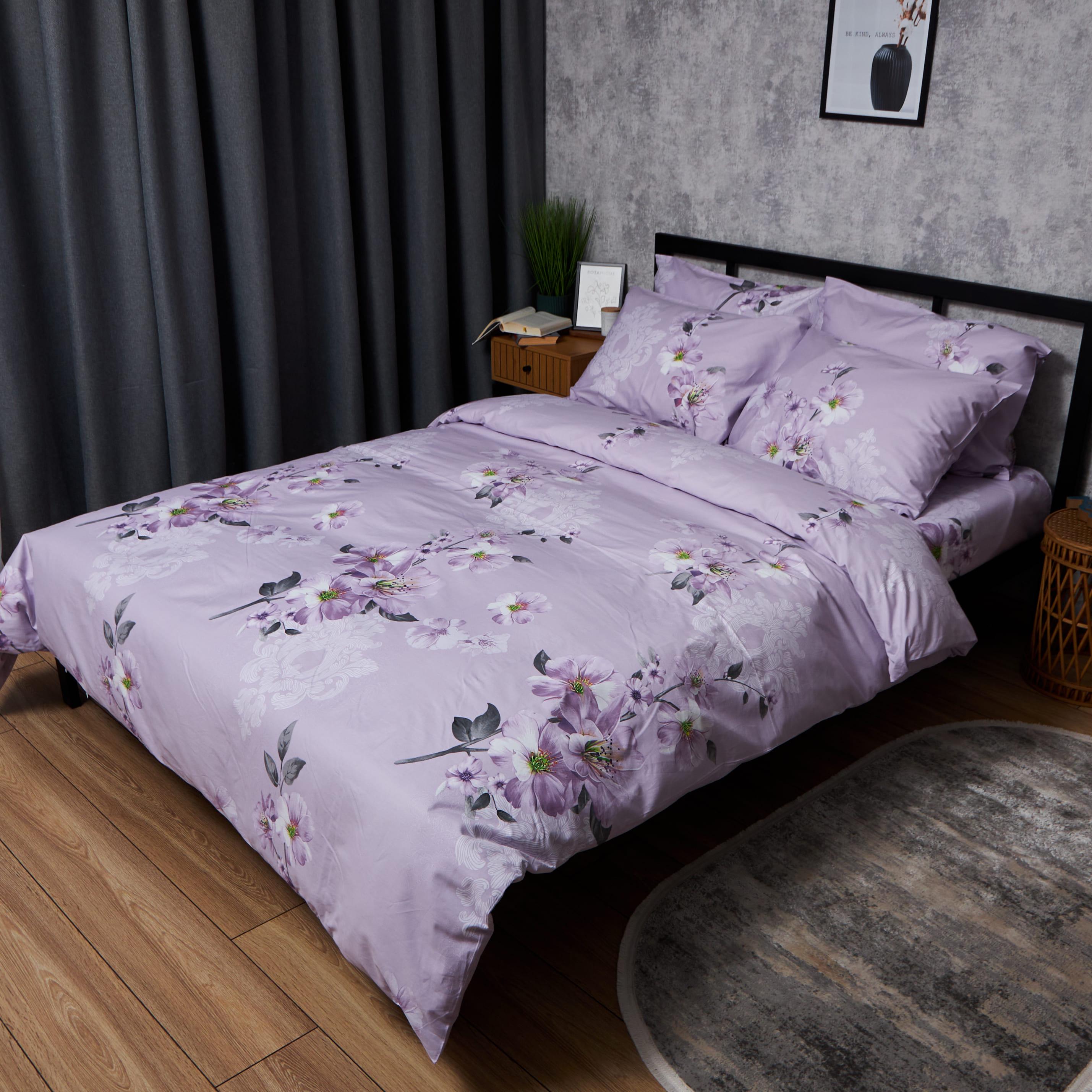 Комплект постельного белья Moon&Star Satin Elit Floral Mist евро наволочки 2 шт./200х220 см (MS-820008342)