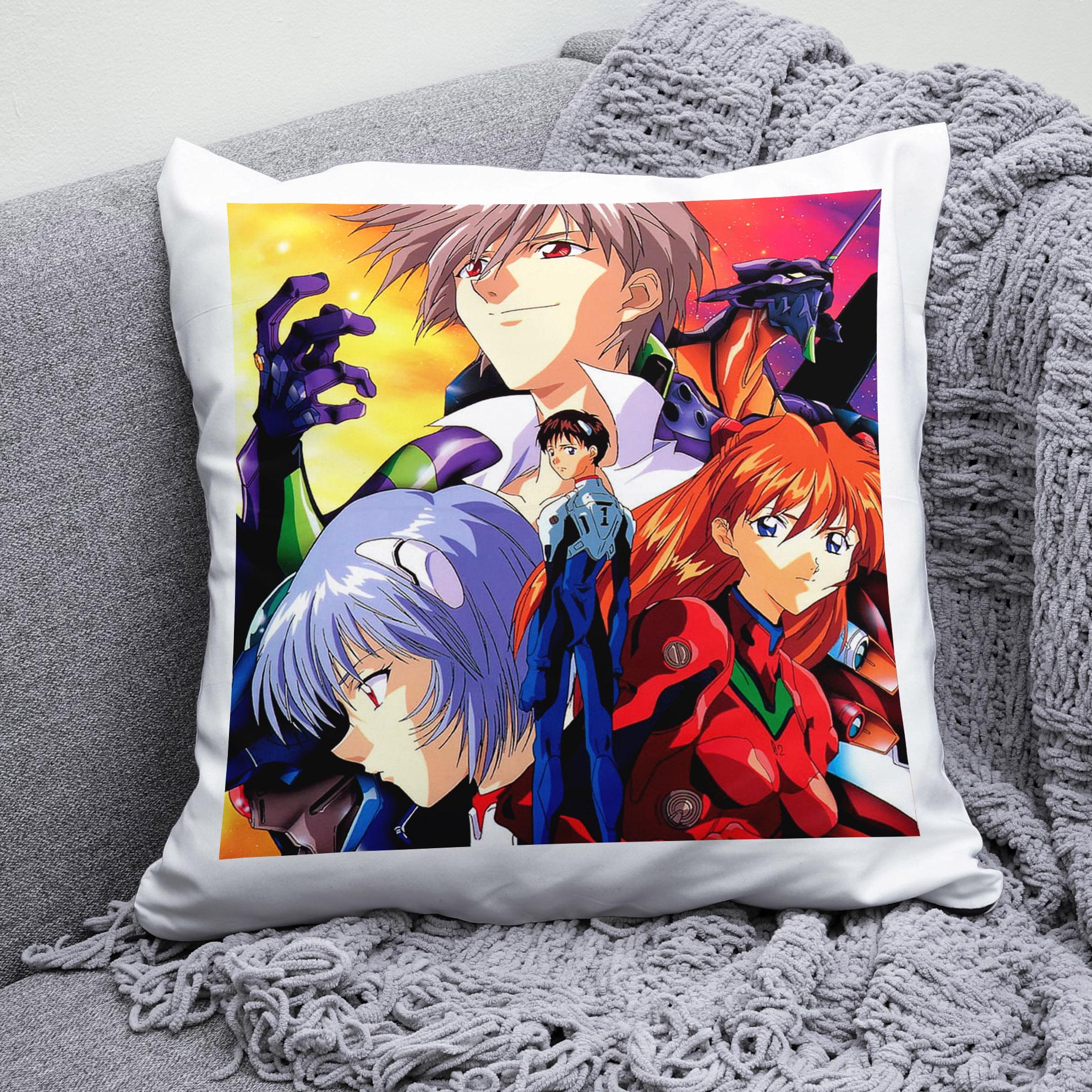 Плюшевая подушка квадрат с принтом аниме Neon Genesis Evangelion "3
