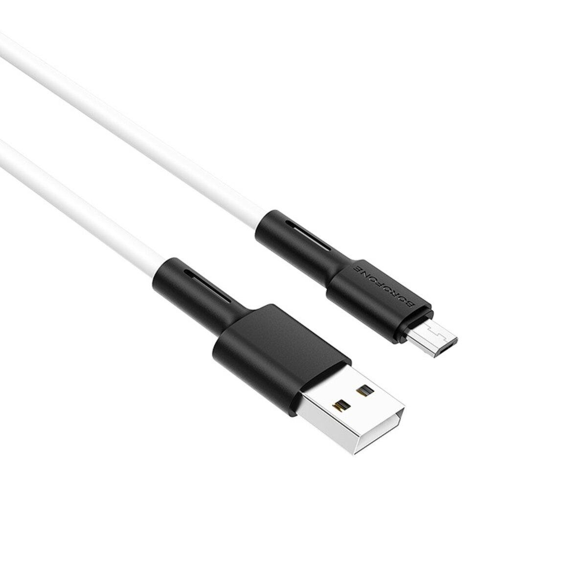 Кабель Borofone BX31 USB Micro 2.4A 1 м White (25878634)