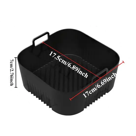 Формы силиконовые для фритюрниц 2 шт. 17,5 см Черный (SAM-56-2) - фото 4