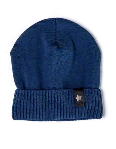 Шапка дитяча для хлопчиків Алан D706 фліс 46-50 см Бірюзовий