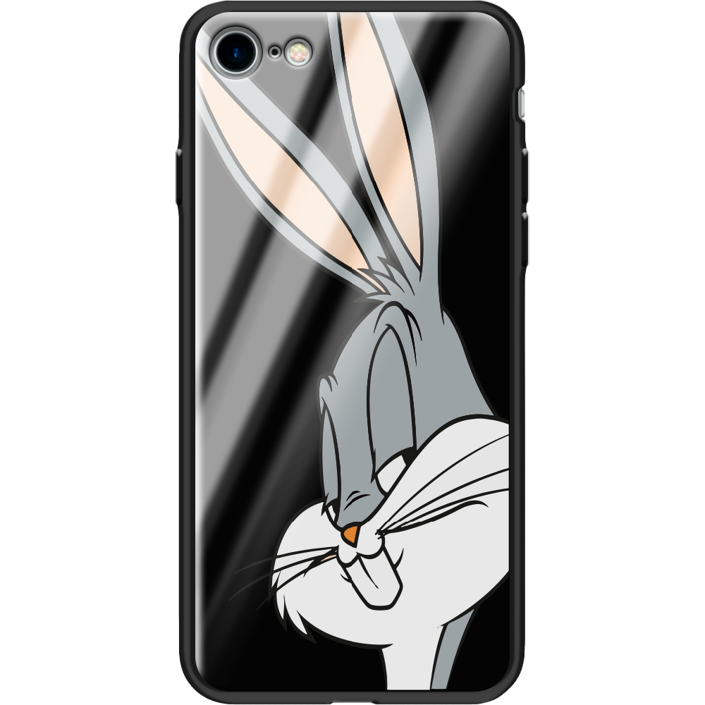 Чехол BoxFace Apple iPhone 7/8 SE  2020 Lucky Rabbit Черный силикон со стеклом (26205-bk81-37543)