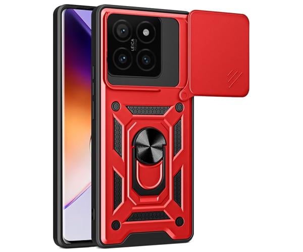 Чехол - накладка Ricco Camera Sliding для Xiaomi 14T Красный
