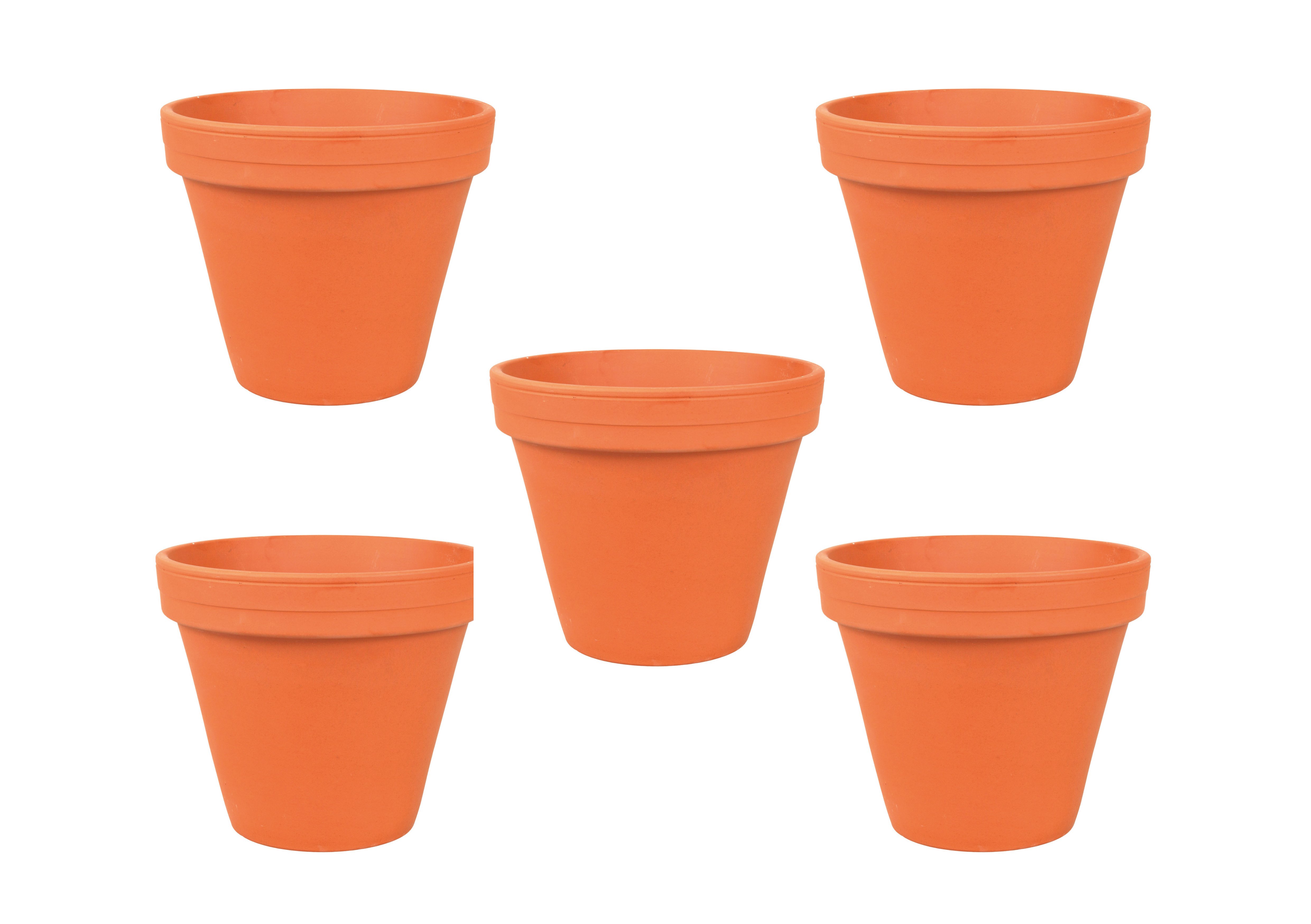 Горщики керамічні Spang класичний 10х11 см 0,5 л 5 шт. Котто (000006487)