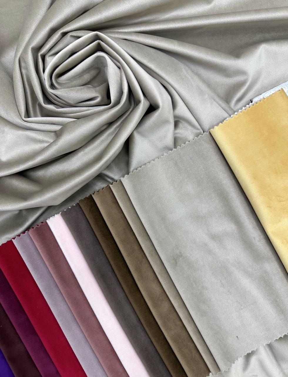 Штора велюрова на тасьмі 6 см 150х270 см Сіро-бежевий (SB01-12N9Т43) - фото 3