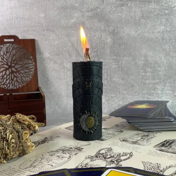 Свеча восковая Знаки зодиака Рыбы Черный (1248) Свеча восковая Знаки зодиака Рыбы Черный (1248)