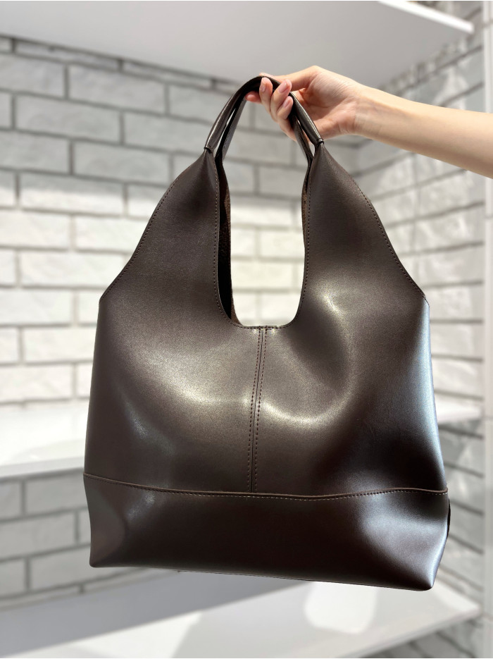 Сумка-шопер жіноча Next Level Bags з екошкіри 34х14х26 см Шоколадний (02-017) Сумка-шопер жіноча Next Level Bags з екошкіри 34х14х26 см Шоколадний (02-017)