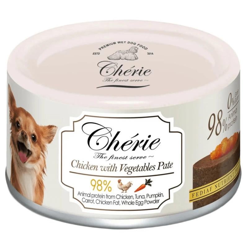 Корм влажный Cherie Dog Pate Chicken with Vegetables Pate Куриное пате с овощами 80 г