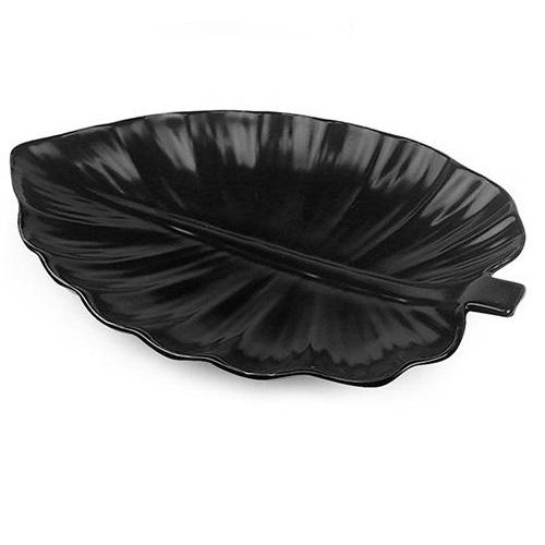 Блюдо "Письмо монстеры Black" 25.5x18x2.5 см