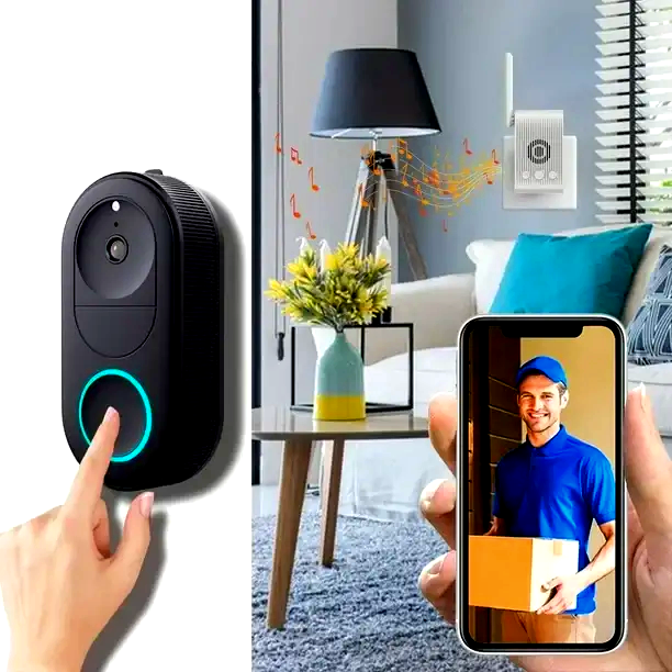 Домофон видеоглазок звонок Wi-Fi с удаленным доступом Smart Visual Doorbell QC-M01 (Linklemo app) - фото 5 Домофон видеоглазок звонок Wi-Fi с удаленным доступом Smart Visual Doorbell QC-M01 (Linklemo app) - фото 5