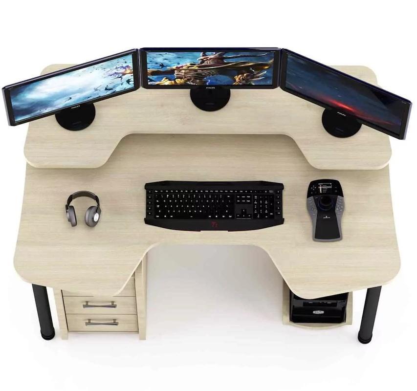 Геймерский стол COMFORT GTN12 120х87х75 см Бежевый/Клен - фото 2 Геймерский стол COMFORT GTN12 120х87х75 см Бежевый/Клен - фото 2