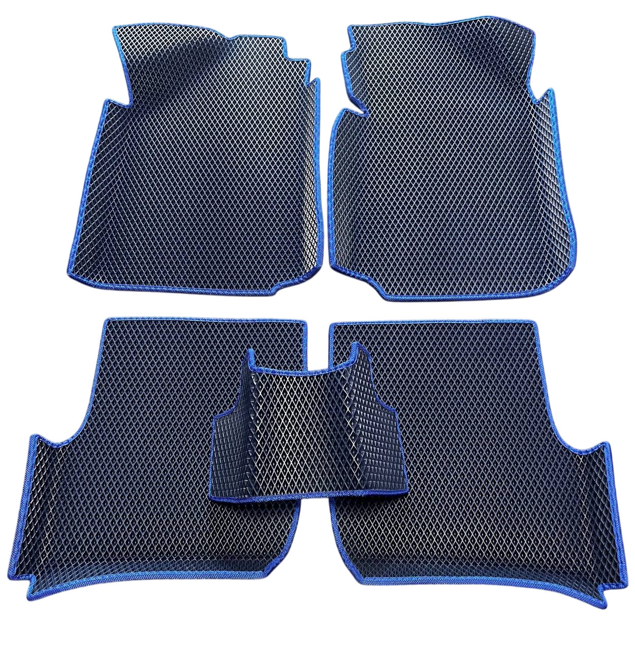 Коврики EVA с бортиками и 3Д лапой в салон для для Audi 100 ресталинг 1988-1991 гг. Синий (2595180545)
