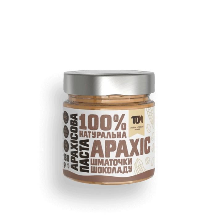 Арахисовая паста ТОМ с кусочками шоколада 180 г