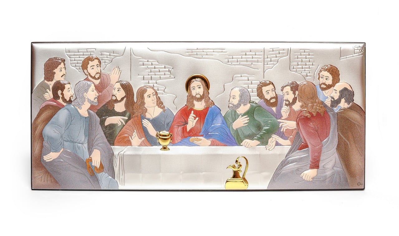 Ікона срібна Таємна Вечеря 38,5x17 см (MA/E1203M-KER)
