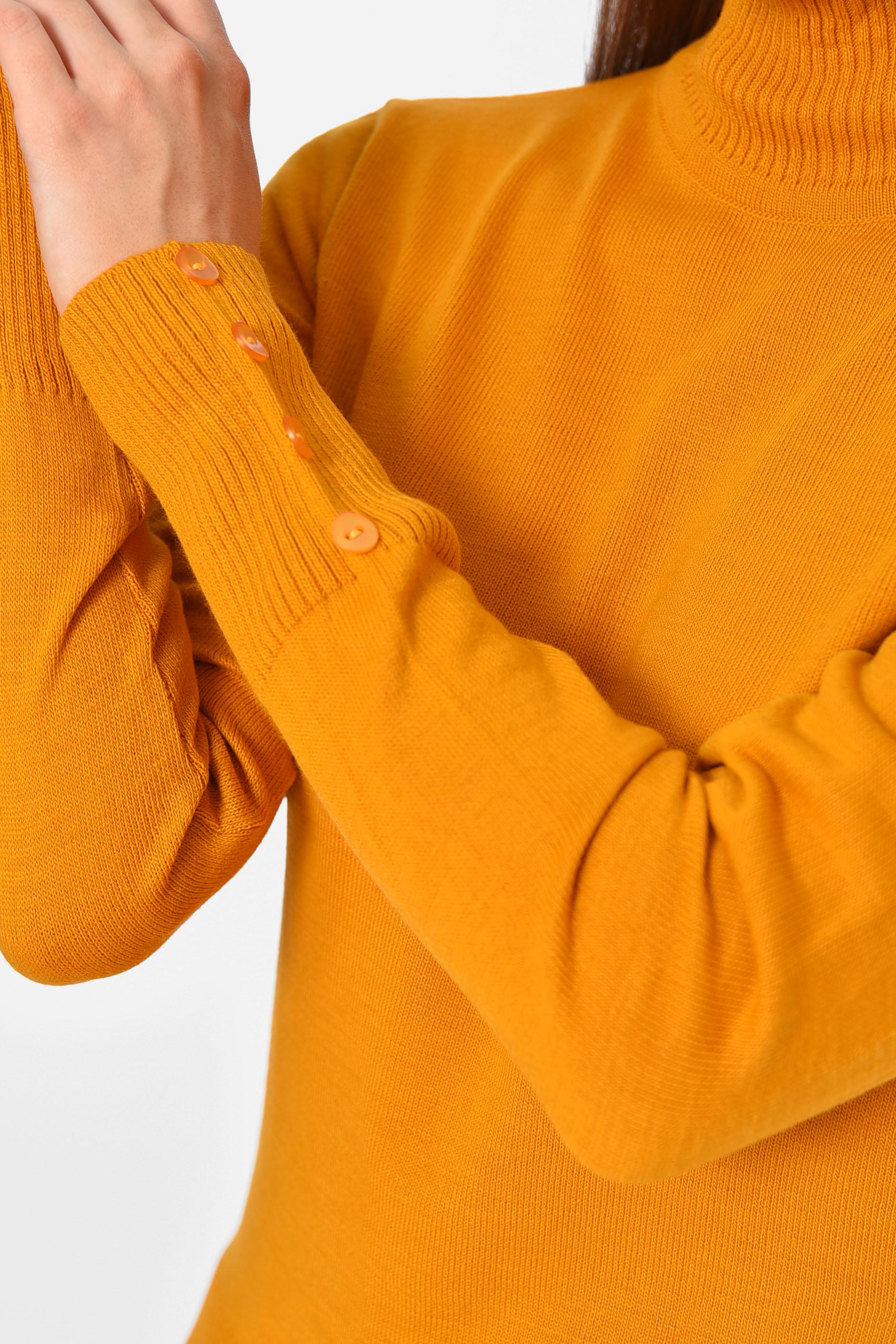 Гольф женский однотонный XL-S Горчичный (194573) - фото 4 Гольф женский однотонный XL-S Горчичный (194573) - фото 4