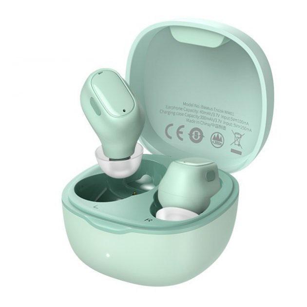 Наушники беспроводные Baseus Encok True Wireless Earphones Green (NGWM01-0Y)
