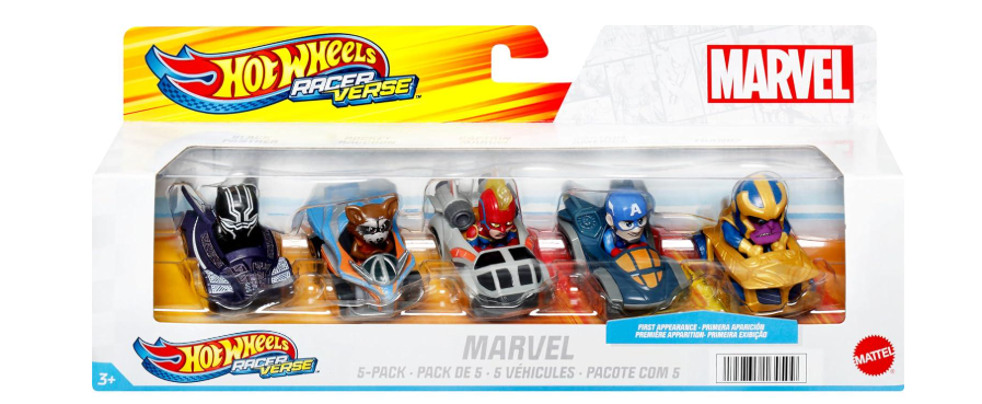 Игровий набор из 5 машинок Hot Wheels Marvel Toy Car (HPN40)