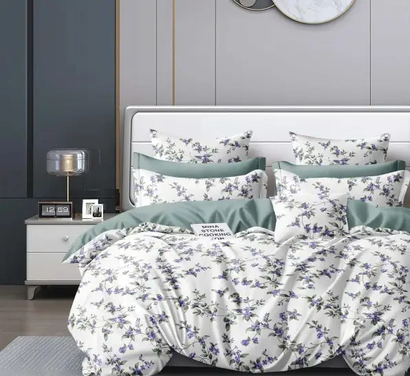 Комплект постельного белья Viluta с узором ранфорс премиум семейный 220x240 см Белый (PB-456-A-1418)