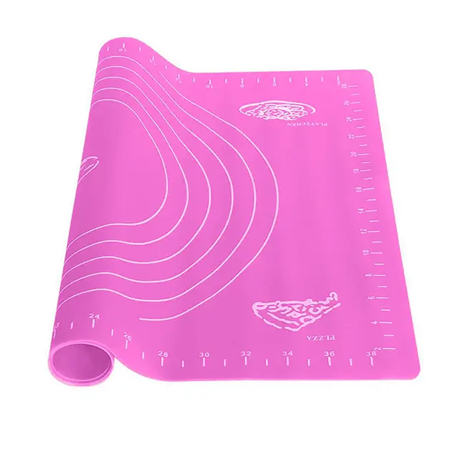 Килимок для розкочування тіста силіконовий 30х40 см Рожевий (84475) - фото 5 Килимок для розкочування тіста силіконовий 30х40 см Рожевий (84475) - фото 5