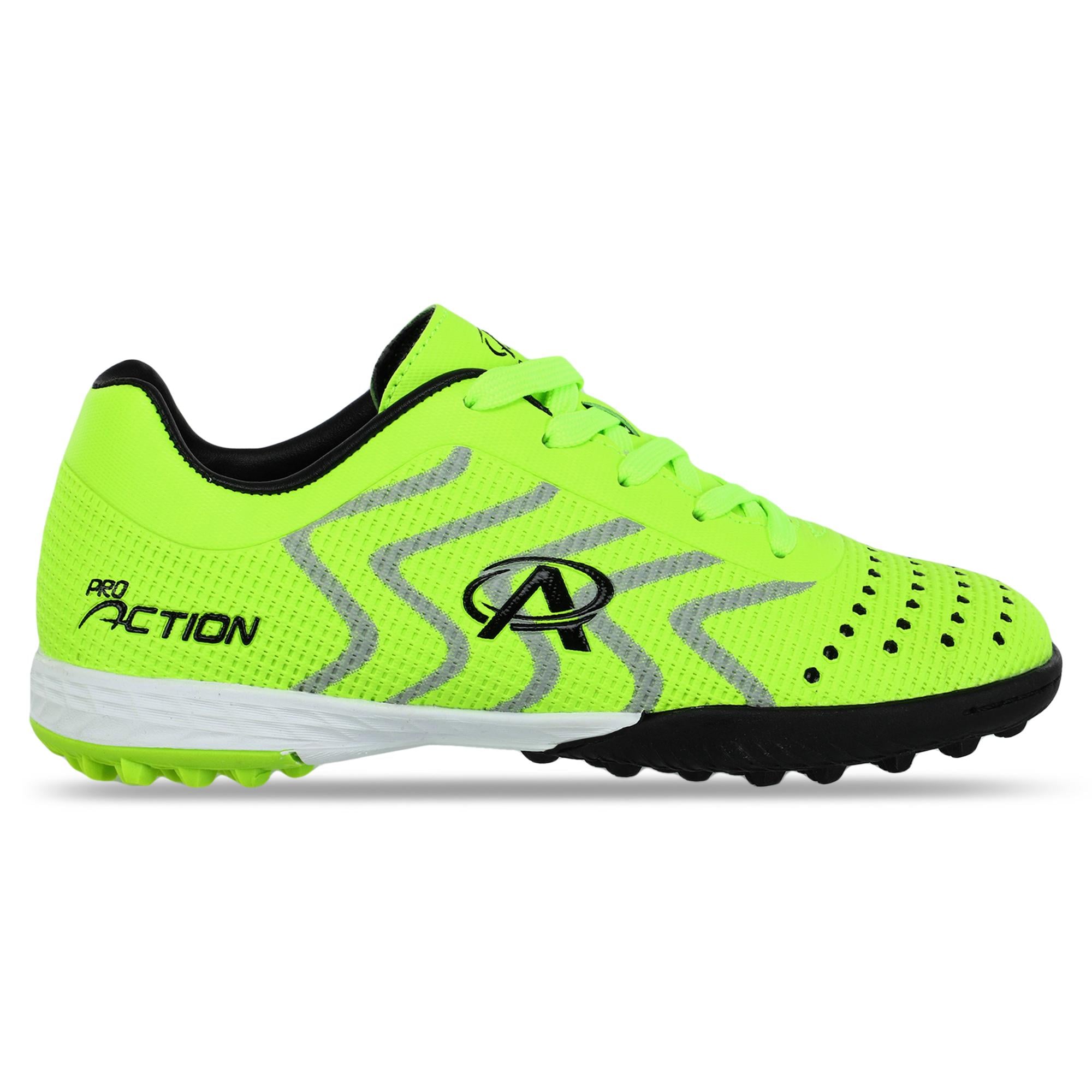 Сороконожки футбольные Pro Action VL22587-TFB-LBK р. 34 Салатовый/Черный
