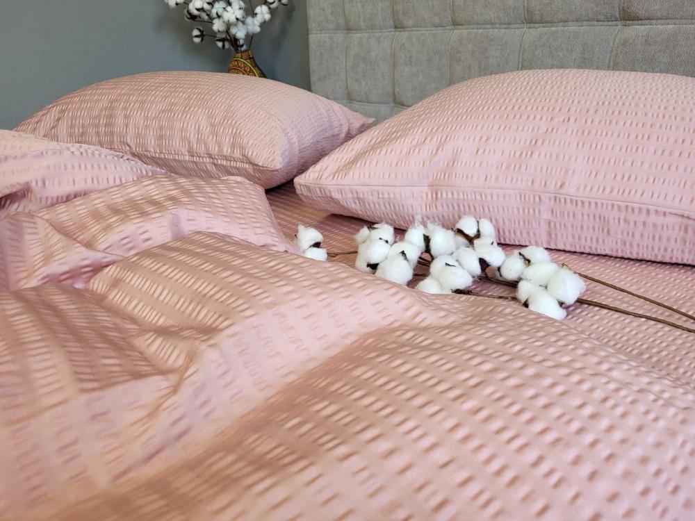 Комплект постельного белья Кис S2013 сатин Premium Gofre семейный/наволочки 50х70/70х70 см (6483) - фото 2