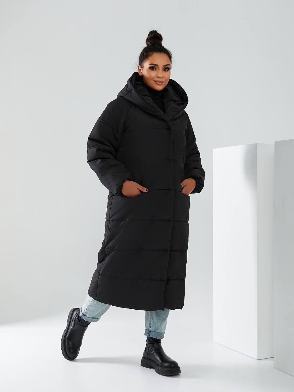 Пальто-пуховик длинное на кнопках Аiza А521 р. 42-44 Кофе с молоком - фото 15 Пальто-пуховик длинное на кнопках Аiza А521 р. 42-44 Кофе с молоком - фото 15