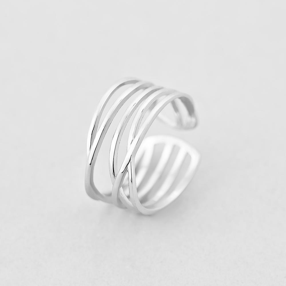 Серебряное кольцо Minimal Нежное прикосновение (10336)
