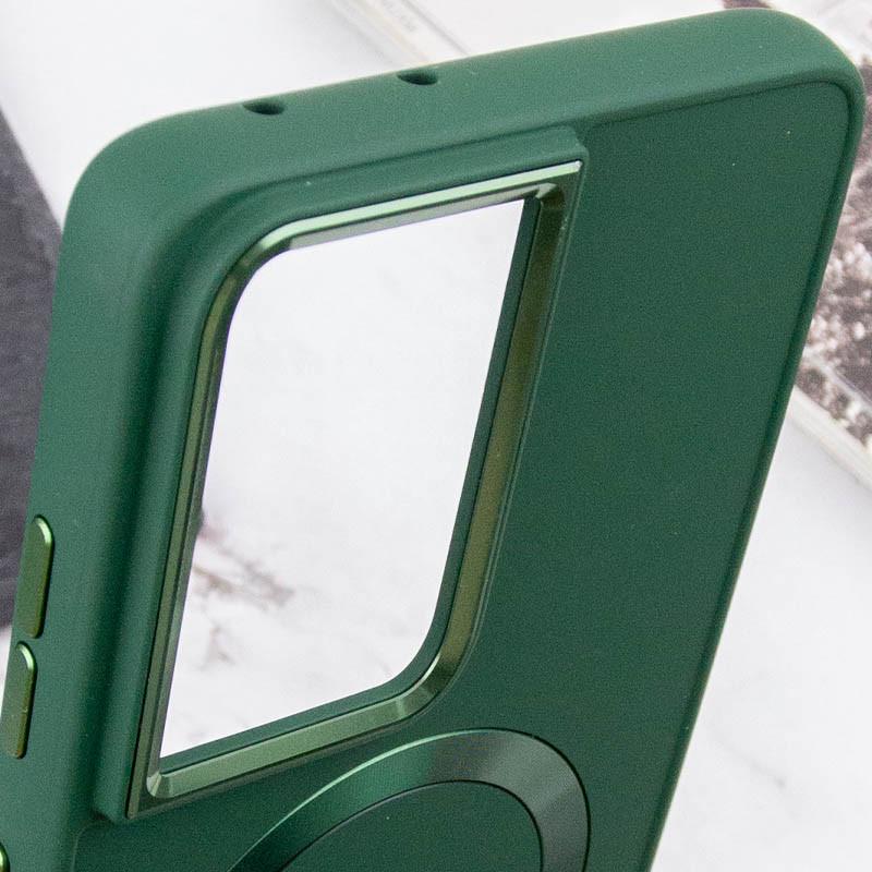 Протиударний TPU Чохол Bonbon Metal Style with MagSafe для Samsung Galaxy S21 Ultra Зелений / Army Green - фото 5