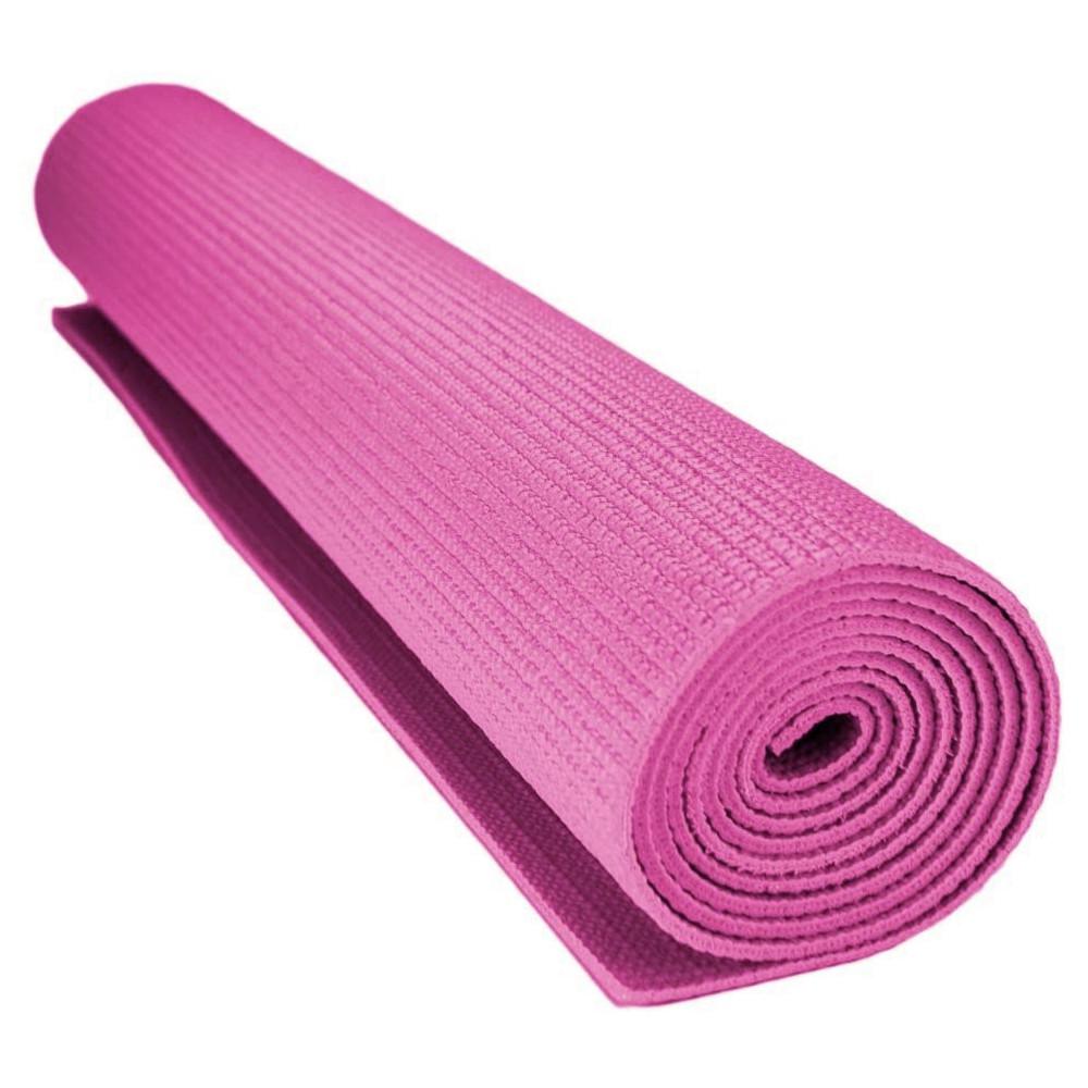 Коврик для йоги и фитнеса Power System PS-4014 PVC Fitness Yoga Mat Pink 173х61х0,6 см (15272640) - фото 3