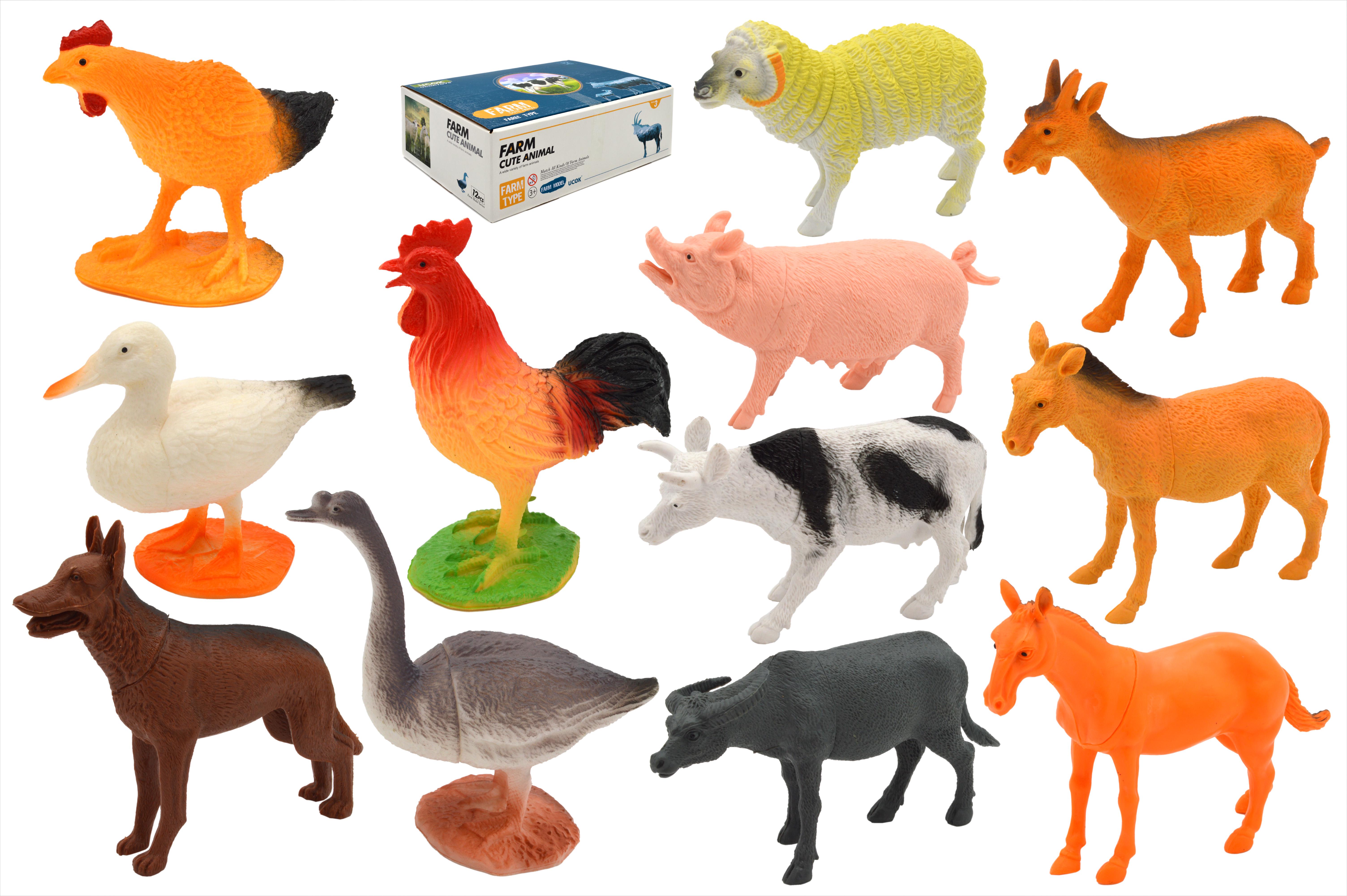 Набор фигурок Домашние животные 12 шт. в коробке (N588-2)