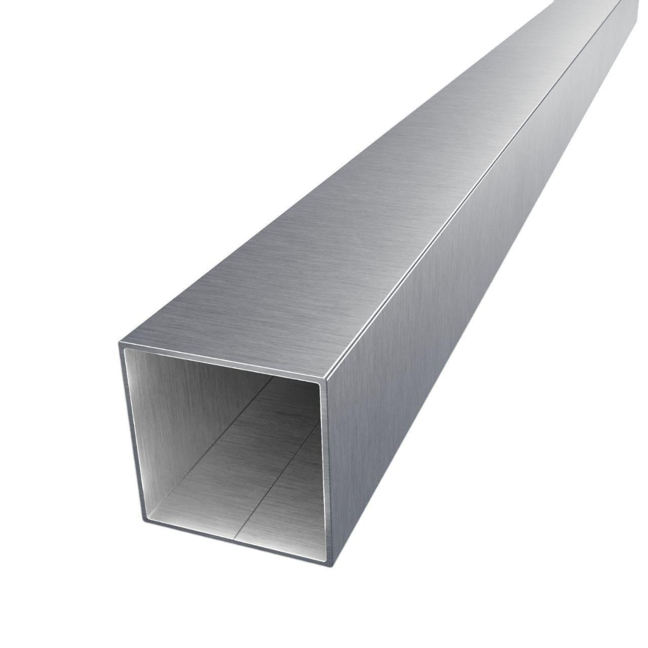 Труба профільна нержавіюча 80х80 товщина 2,0 мм шліфована квадратна матова харчова AISI 304 н/ж 1 м (2145284896/К0607)