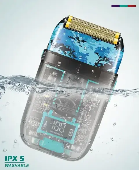 Електробритва VGR V-352 шейвер подвійне лезо IPX5 LED Display - фото 7