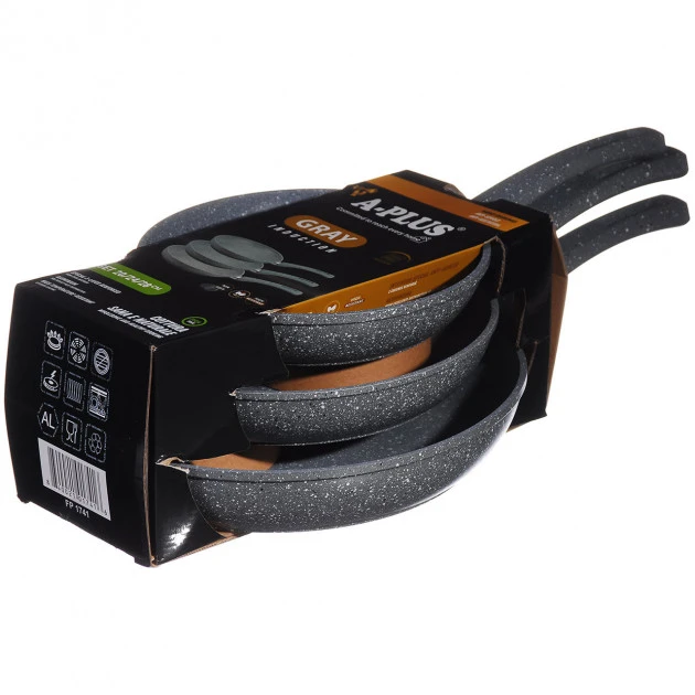 Набор сковородок A-PLUS 3шт. 20/24/28 см (1741)