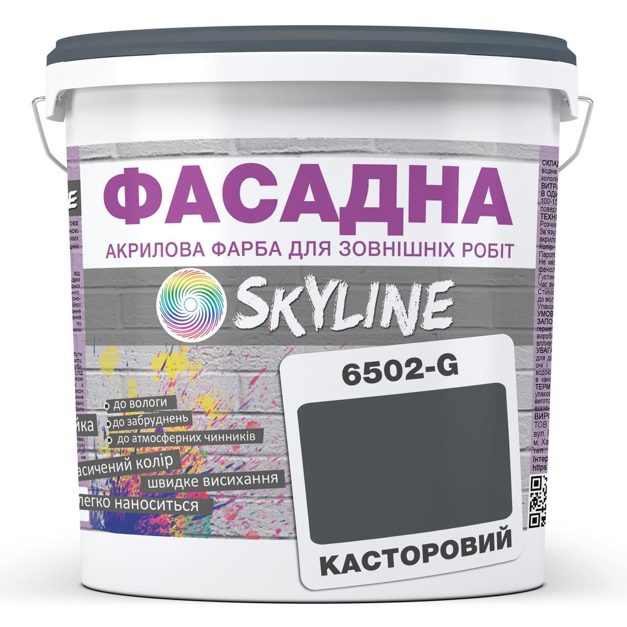 Фарба акрил-латексна фасадна Skyline 3 л 6502-G Касторовий (2487187499)