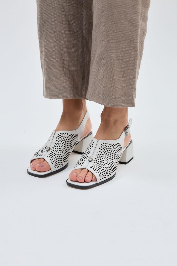 Босоножки женские LONZA кожаные р. 38 Белый (197379) - фото 4