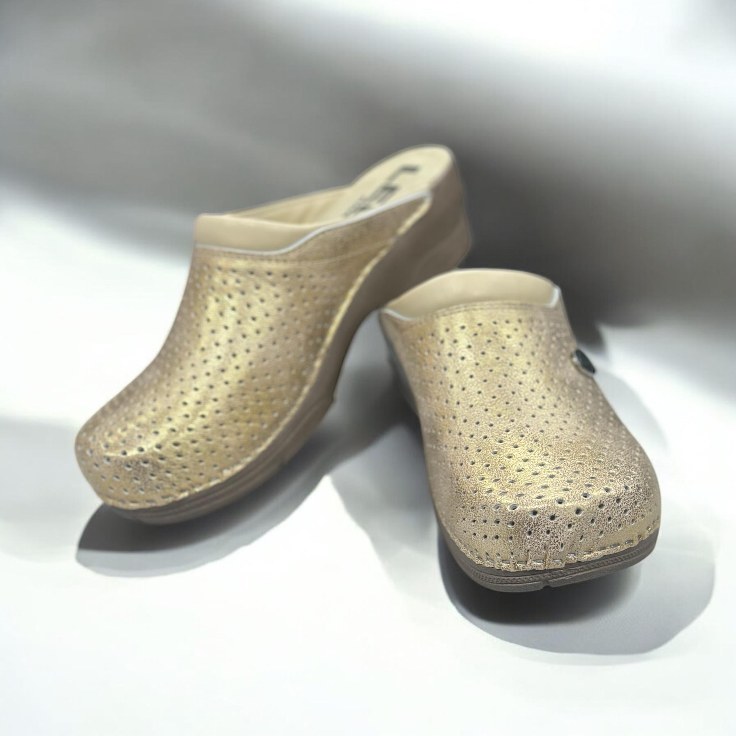 Сабо жіночі Ledi Anatomic шкіряні р. 37 Золотистий (500/S2) - фото 2 Сабо жіночі Ledi Anatomic шкіряні р. 37 Золотистий (500/S2) - фото 2