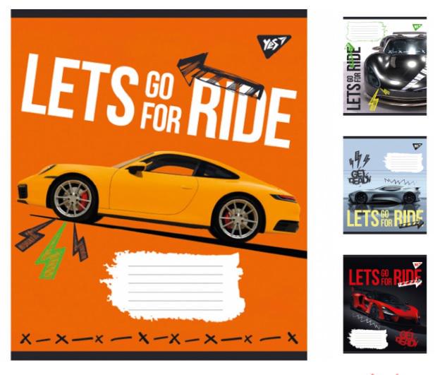 Зошити учнівські у клітинку ES Lets go for ride 36 арк.Y 15 шт. в уп. (MTT-182966)