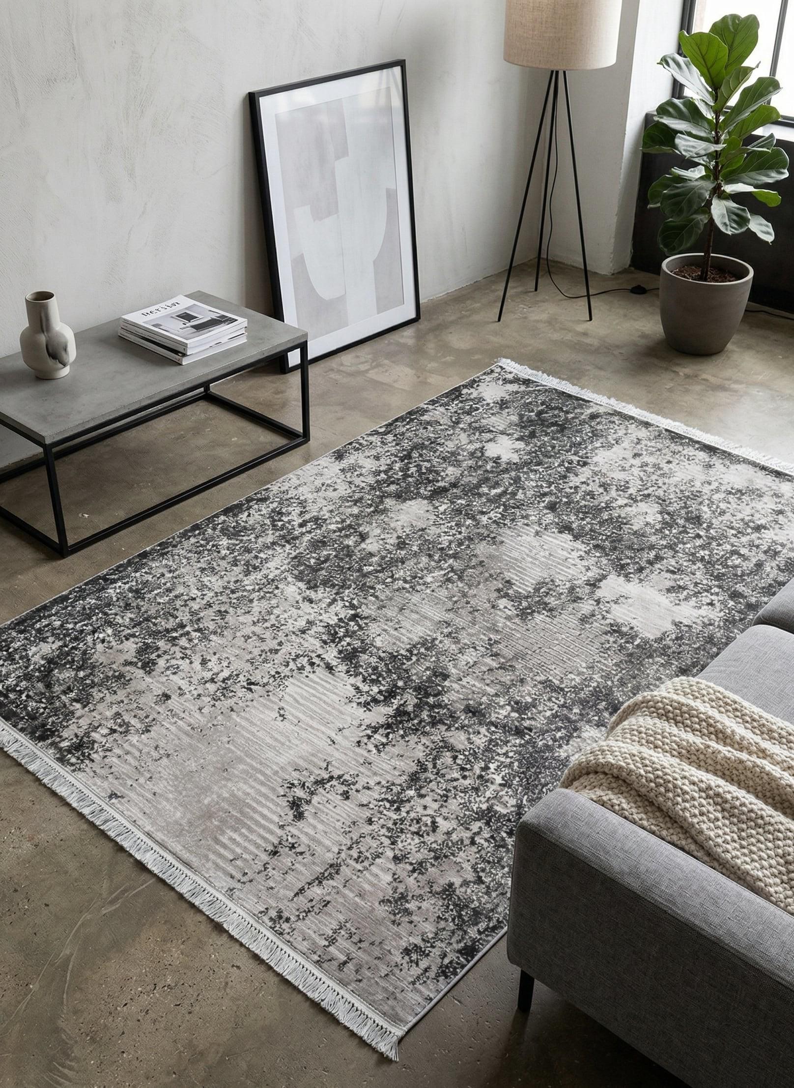 Ковер Levado 03916a 200x400 см Light grey/Dark grey (77692040)