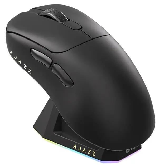Миша бездротова Ajazz Aj179P PixArt PAW3395 із RGB док-станцією Black