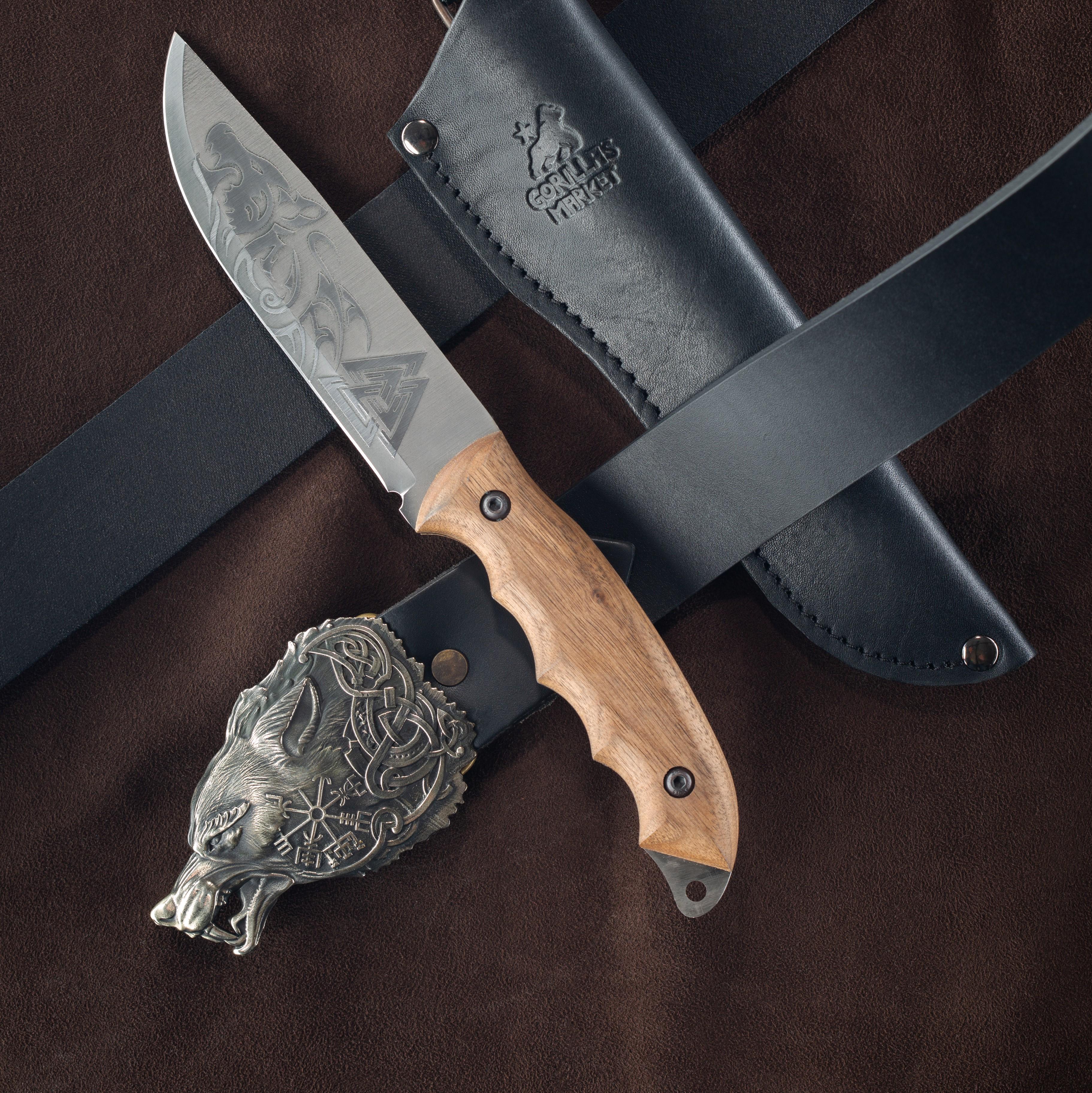 Набор подарочный для мужчин Gorillas Accessories Фенрир ручная работа Нейзильбер