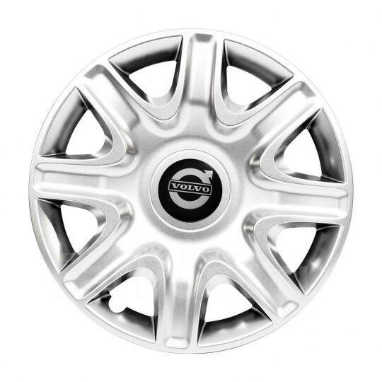 Автомобильные колпаки SKS 332 R15 с логотипом Volvo 4 шт. Серебристый