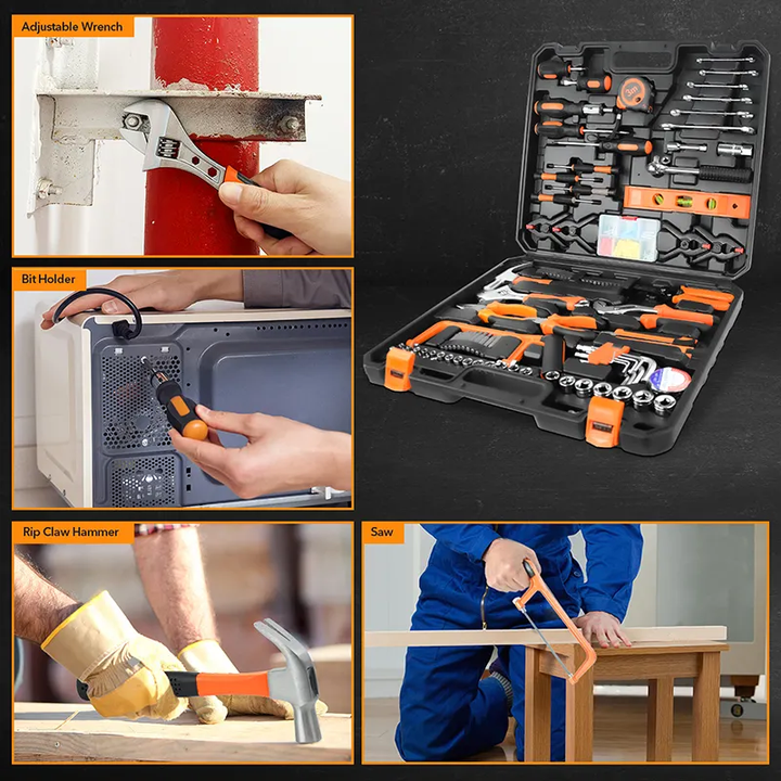 Набір ручного інструменту для дому у пластиковій валізі 157 предметів - фото 16 Набір ручного інструменту для дому у пластиковій валізі 157 предметів - фото 16