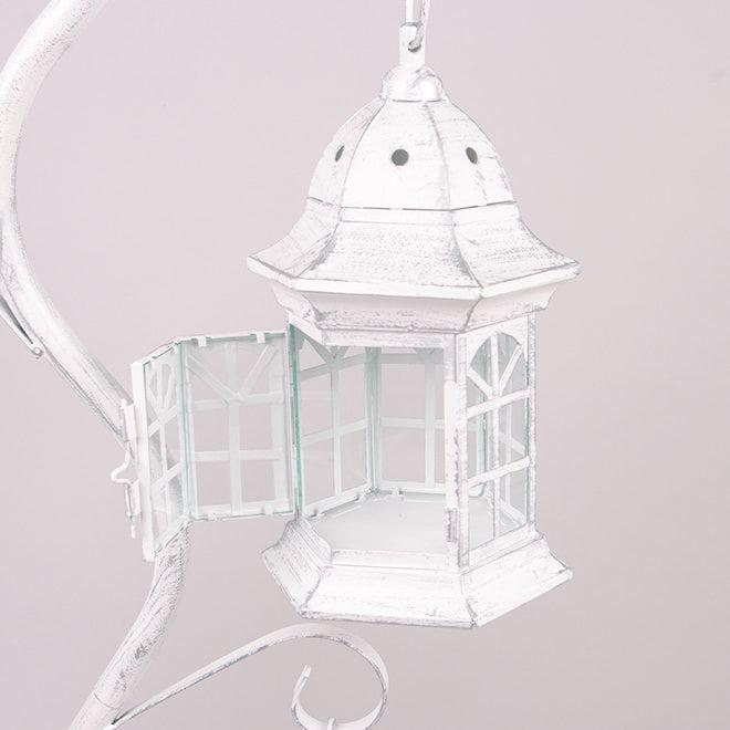 Свічник-ліхтар Flora металевий 90 см Білий (39532) - фото 2