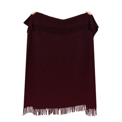 Плед букле 140х200 см Гранатовый - фото 2