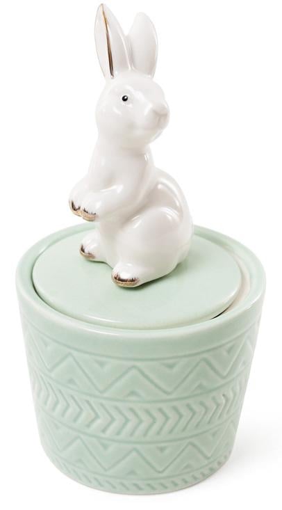 Декоративная шкатулка-статуэтка Грациозный кролик 7,3х7,3х13,5 см Мятный (BD-727-140)