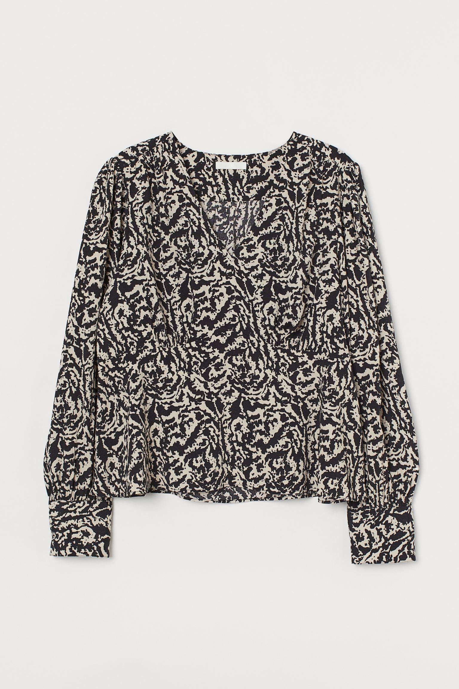 Блуза S Черно-белый (9299293wer)