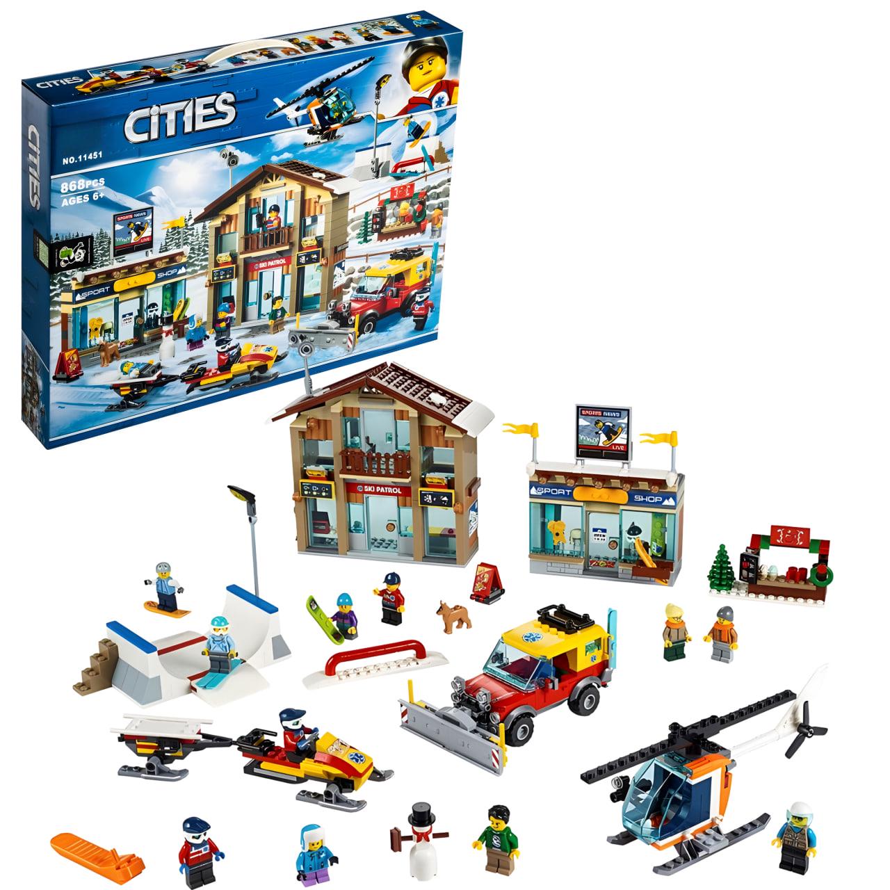 Конструктор Cities Горнолыжный курорт 868 деталей (BLE11451) - фото 8 Конструктор Cities Горнолыжный курорт 868 деталей (BLE11451) - фото 8