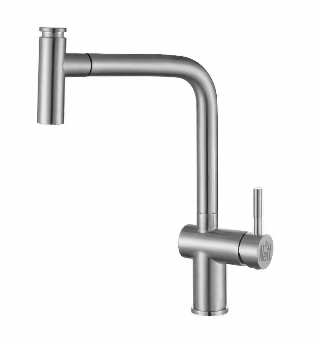 Смеситель кухонный Nett FBS-44 с выдвижным изливом (2999643019)