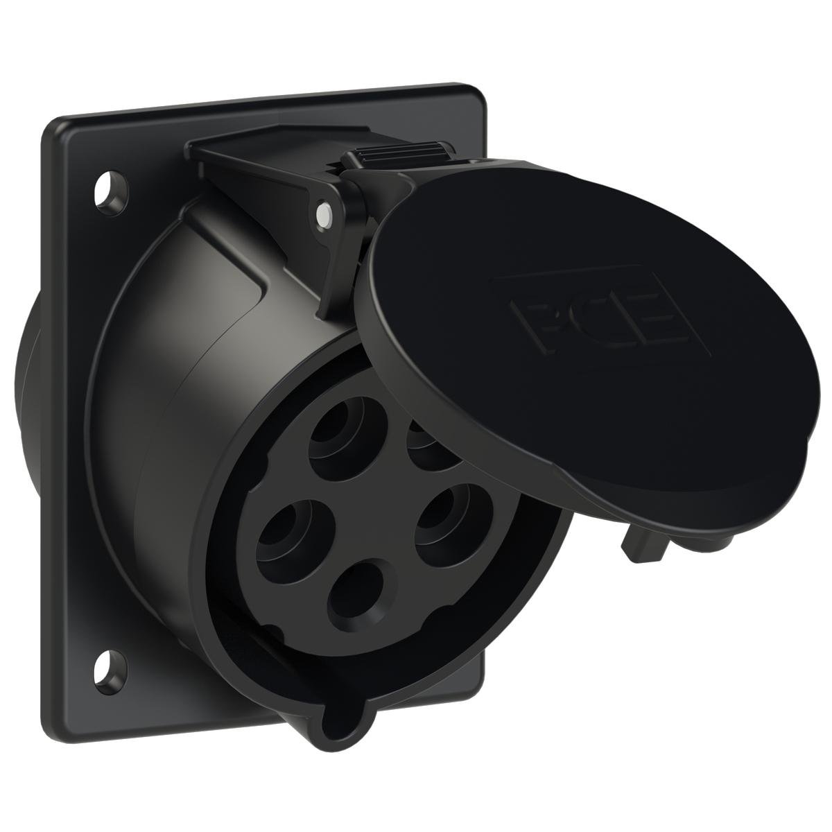 Силова розетка вбудована похила PCE 3P+N+E IP44 32A 400V (425-6x)