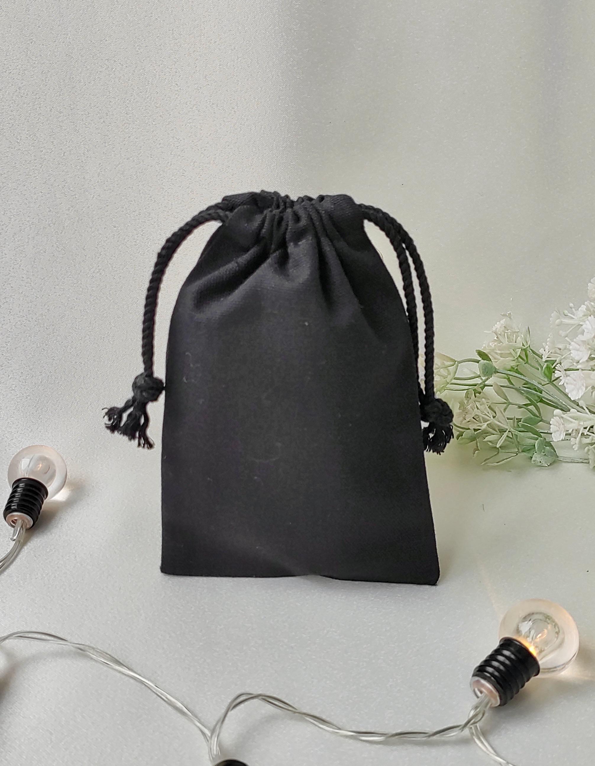 Мішок з щільної бавовни 15х10 см Чорний (29191044) - фото 1